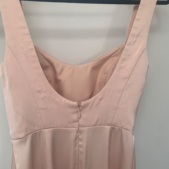 Azazie Nessi Stretch Satin Dress in English Rose Size A4 (Bridesmaid Dress) - Picture 9 of 10